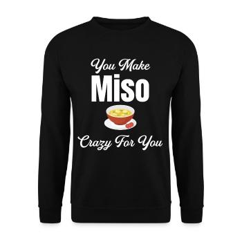 They make miso crazy about Chinese - Unisex Sweatshirt - black - Front - Alina (178cm) & Michal (187cm)