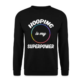 Hooping Is My Superpower Jugglers Gymnastics With - Unisex Sweatshirt - black - Front - Alina (178cm) & Michal (187cm)