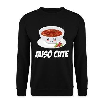 Miso Sweet Miso Puns Asian Chinese - Unisex Sweatshirt - black - Front - Alina (178cm) & Michal (187cm)