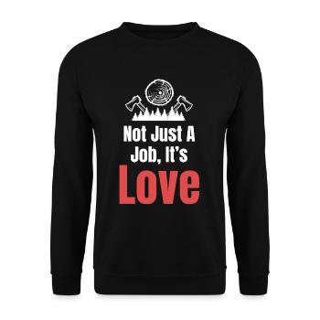 Not just a job, it's love. Carpenter - Unisex Sweatshirt - black - Front - Alina (178cm) & Michal (187cm)
