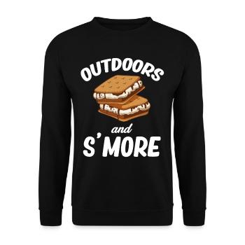 Plein air et S’more Glamping Roulotte Randonnée pédestre - Sweat-shirt Unisexe - noir - Devant - Alina (178cm) & Michal (187cm)