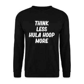 Pensez moins au , plus - Sweat-shirt Unisexe - noir - Devant - Alina (178cm) & Michal (187cm)