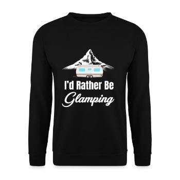 Je préfère être Glamping Randonneur glamour drôle - Sweat-shirt Unisexe - noir - Devant - Alina (178cm) & Michal (187cm)