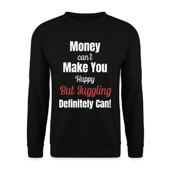 Money can't make you happy, but - Unisex Sweatshirt - black - Front - Alina (178cm) & Michal (187cm)