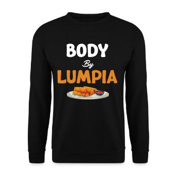Body By Lumpia Pinoy Shanghai Lover Adobo - Sweat-shirt Unisexe - noir - Devant - Alina (178cm) & Michal (187cm)
