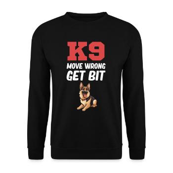 Se tromper, se faire mordre un chien - Sweat-shirt Unisexe - noir - Devant - Alina (178cm) & Michal (187cm)