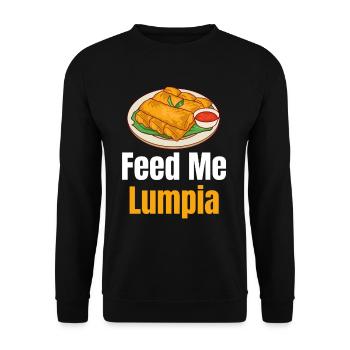 Nourrissez-moi Lumpia Pinoy Shanghai Lover Adobo - Sweat-shirt Unisexe - noir - Devant - Alina (178cm) & Michal (187cm)