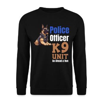 Police officer of the Go Ahead & Run unit - Unisex Sweatshirt - black - Front - Alina (178cm) & Michal (187cm)