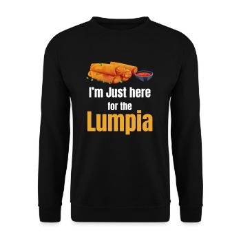I'm just here for the Lumpia Shanghai - Unisex Sweatshirt - black - Front - Alina (178cm) & Michal (187cm)