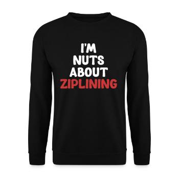 Je suis fou de tyrolienne, - Sweat-shirt Unisexe - noir - Devant - Alina (178cm) & Michal (187cm)