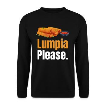 Lumpia, Bitte. Pinoy Shanghai Lover Adobo - Unisex Pullover - Schwarz - Vorne - Alina (178cm) & Michal (187cm)