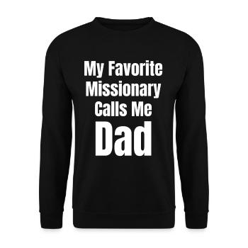 Mon missionnaire préféré m’appelle Papa Lustiger - Sweat-shirt Unisexe - noir - Devant - Alina (178cm) & Michal (187cm)