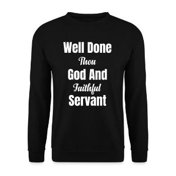 Gut Gemacht, Du Guter Und Treuer Diener, Lustiger - Unisex Pullover - Schwarz - Vorne - Alina (178cm) & Michal (187cm)