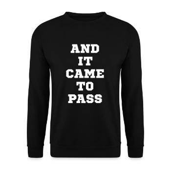 Et c’est arrivé : un joyeux saint mormon - Sweat-shirt Unisexe - noir - Devant - Alina (178cm) & Michal (187cm)