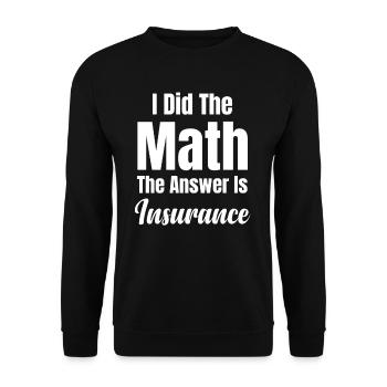 J’ai fait le calcul. La réponse est : - Sweat-shirt Unisexe - noir - Devant - Alina (178cm) & Michal (187cm)