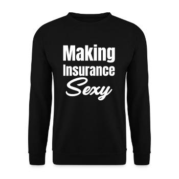 Insurance Make Sexy Funny Agent Assurance - Sweat-shirt Unisexe - noir - Devant - Alina (178cm) & Michal (187cm)