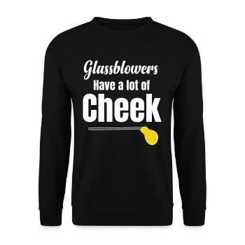 Glassblowers turn arsonists into artists. - Unisex Sweatshirt - black - Front - Alina (178cm) & Michal (187cm)