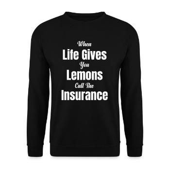 Quand la vie vous donne des citrons, appelez - Sweat-shirt Unisexe - noir - Devant - Alina (178cm) & Michal (187cm)