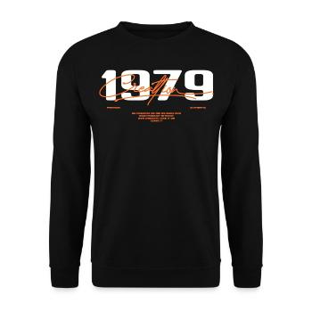 1979 Vintage Retro 1979 Birthday Gift 1979 - Unisex Sweatshirt - black - Front - Alina (178cm) & Michal (187cm)