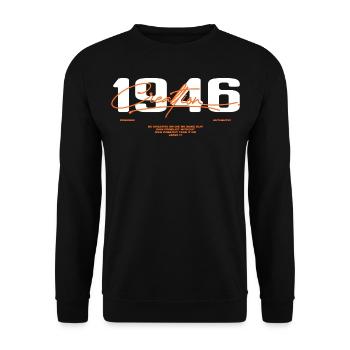 1946 Vintage Retro 1946 Geburtstagsgeschenk 1946 - Unisex Pullover - Schwarz - Vorne - Alina (178cm) & Michal (187cm)