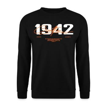1942 Vintage Retro 1942 Geburtstagsgeschenk 1942 - Unisex Pullover - Schwarz - Vorne - Alina (178cm) & Michal (187cm)