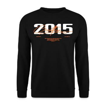 2015 Vintage Retro 2015 Birthday Gift 2015 - Unisex Sweatshirt - black - Front - Alina (178cm) & Michal (187cm)
