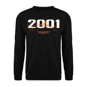2001 Vintage Rétro 2001 Cadeau D'anniversaire 2001 - Sweat-shirt Unisexe - noir - Devant - Alina (178cm) & Michal (187cm)