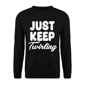 Just Keep Twirling Baton Marching Band - Unisex Sweatshirt - black - Front - Alina (178cm) & Michal (187cm)