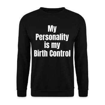 Meine Persönlichkeit Ist Meine - Unisex Pullover - Schwarz - Vorne - Alina (178cm) & Michal (187cm)