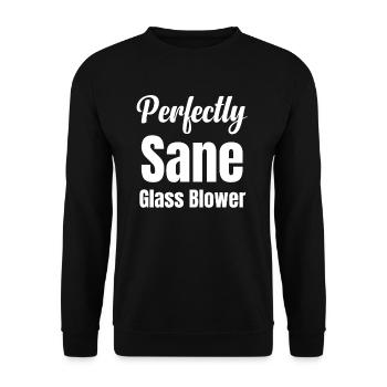 Vollkommen Gesunder Glasbläser Handwerker - Unisex Pullover - Schwarz - Vorne - Alina (178cm) & Michal (187cm)