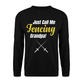 Just call me fencing grandpa! En Garde Athlete - Unisex Sweatshirt - black - Front - Alina (178cm) & Michal (187cm)