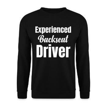 Fahrer Auf Dem Rücksitz, Weil Man Manchmal Eine - Unisex Pullover - Schwarz - Vorne - Alina (178cm) & Michal (187cm)