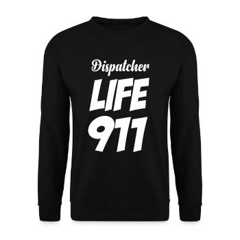 Dispatcher Life Safety First Responders Medic - Unisex Sweatshirt - black - Front - Alina (178cm) & Michal (187cm)