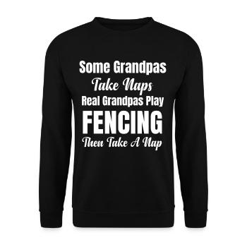 Einige Großväter Machen Ein Nickerchen. Echte - Unisex Pullover - Schwarz - Vorne - Alina (178cm) & Michal (187cm)