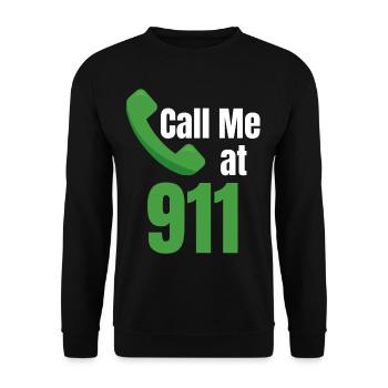 Call me at Dispatcher First - Unisex Sweatshirt - black - Front - Alina (178cm) & Michal (187cm)
