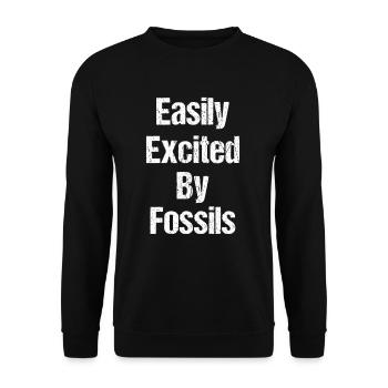 S’enthousiasme facilement pour les fossiles Plus drôle - Sweat-shirt Unisexe - noir - Devant - Alina (178cm) & Michal (187cm)