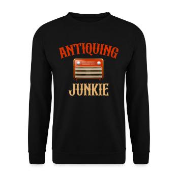 Antiquités Junkie Collector, Classique - Sweat-shirt Unisexe - noir - Devant - Alina (178cm) & Michal (187cm)