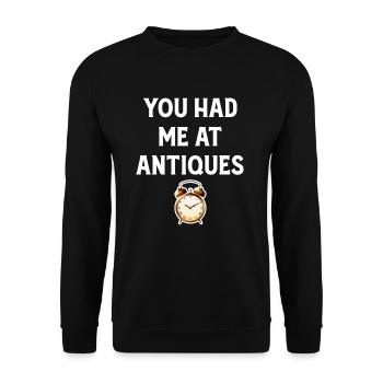 Sie Hatten Mich Bei Antiques Collector Classic - Unisex Pullover - Schwarz - Vorne - Alina (178cm) & Michal (187cm)