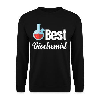 Best Biochemistry Funny Scientist - Unisex Sweatshirt - black - Front - Alina (178cm) & Michal (187cm)