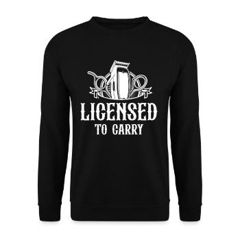 Licence de s’habiller drôle - Sweat-shirt Unisexe - noir - Devant - Alina (178cm) & Michal (187cm)