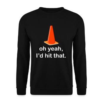 A Oh Ja, Ich Würde Diesen Lustigen - Unisex Pullover - Schwarz - Vorne - Alina (178cm) & Michal (187cm)