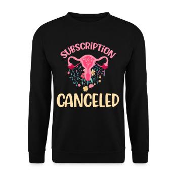 Annulation Survivant d’une hystérectomie drôle - Sweat-shirt Unisexe - noir - Devant - Alina (178cm) & Michal (187cm)