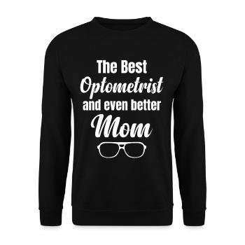 Die Beste Optikerin Und Noch Bessere - Unisex Pullover - Schwarz - Vorne - Alina (178cm) & Michal (187cm)