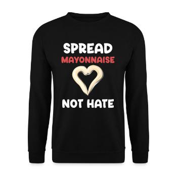 Tartiner la mayonnaise ne déteste pas la vinaigrette à la relish sucrée - Sweat-shirt Unisexe - noir - Devant - Alina (178cm) & Michal (187cm)