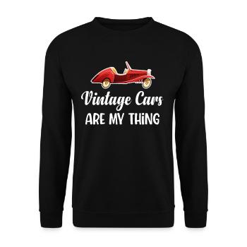 Classic cars are my thing. - Unisex Sweatshirt - black - Front - Alina (178cm) & Michal (187cm)