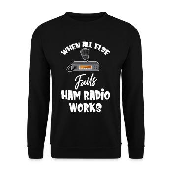 Quand tout le reste échoue, - Sweat-shirt Unisexe - noir - Devant - Alina (178cm) & Michal (187cm)