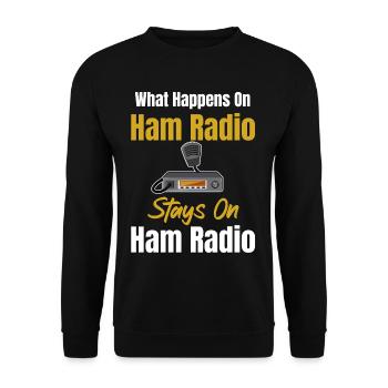 Ce qui se passe dans la radio amateur reste sur le - Sweat-shirt Unisexe - noir - Devant - Alina (178cm) & Michal (187cm)