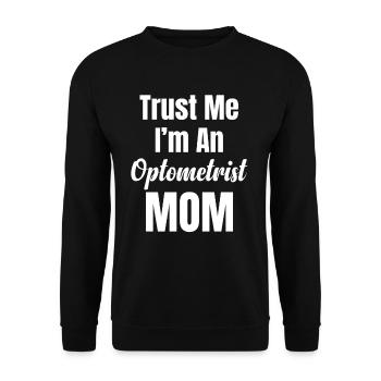 Vertrauen Sie Mir, Ich Bin Eine Optikerin, - Unisex Pullover - Schwarz - Vorne - Alina (178cm) & Michal (187cm)
