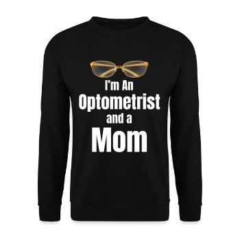 Ich Bin Mutter Und Optikerin. Nichts Macht Mir - Unisex Pullover - Schwarz - Vorne - Alina (178cm) & Michal (187cm)