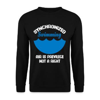 L’air synchronisé Gesc est un privilège, pas un privilège - Sweat-shirt Unisexe - noir - Devant - Alina (178cm) & Michal (187cm)